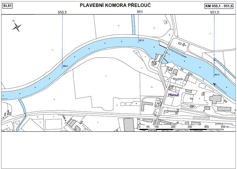 Plavební mapa (data poskytla Státní plavební správa)