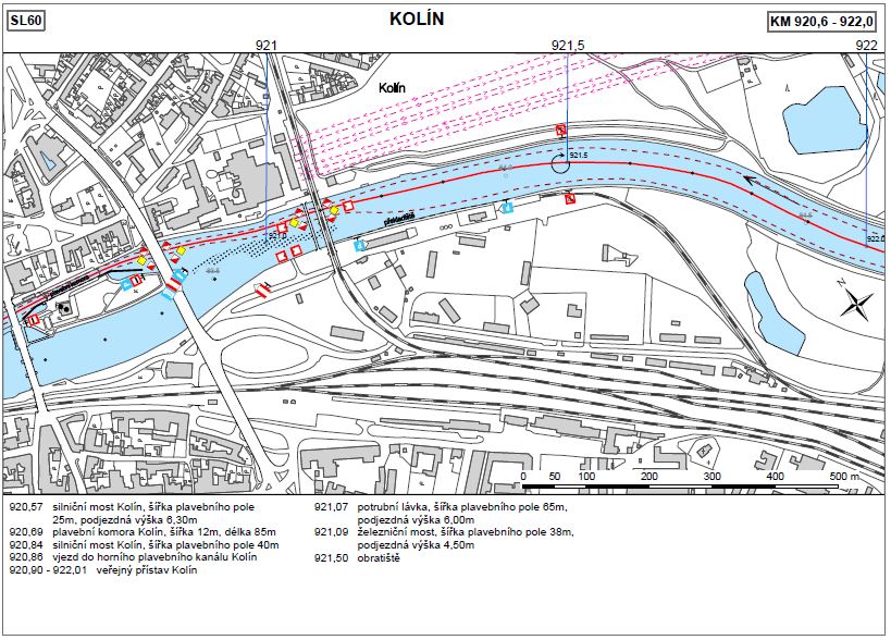 Plavební mapa (data poskytla Státní plavební správa)