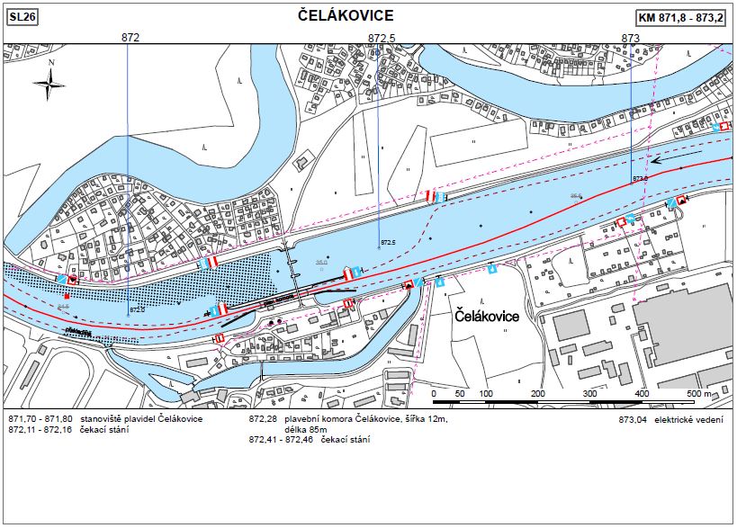 Plavební mapa (data poskytla Státní plavební správa)