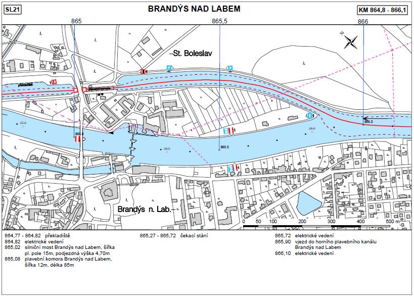 Plavební mapa (data poskytla Státní plavební správa)