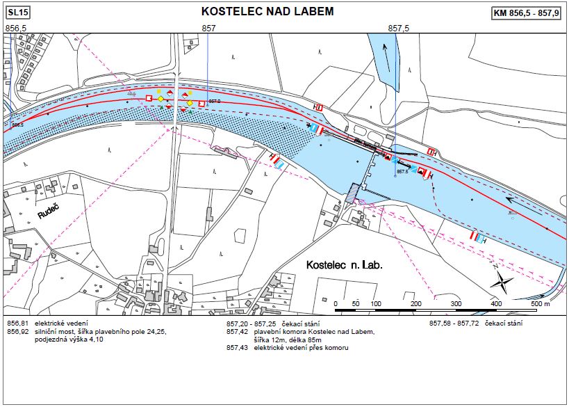 Plavební mapa (data poskytla Státní plavební správa)