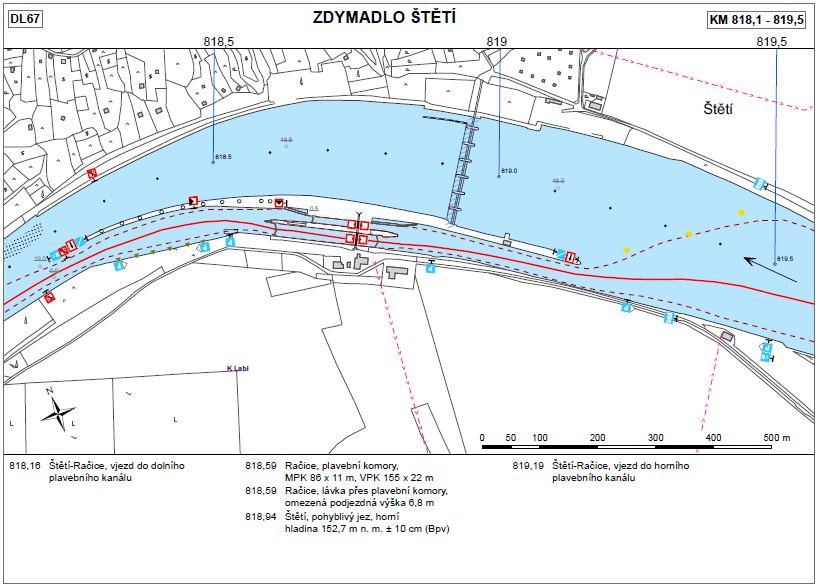 Plavební mapa (data poskytla Státní plavební správa)