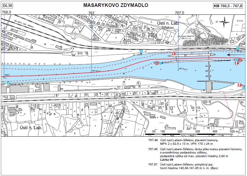 Plavební mapa (data poskytla Státní plavební správa)