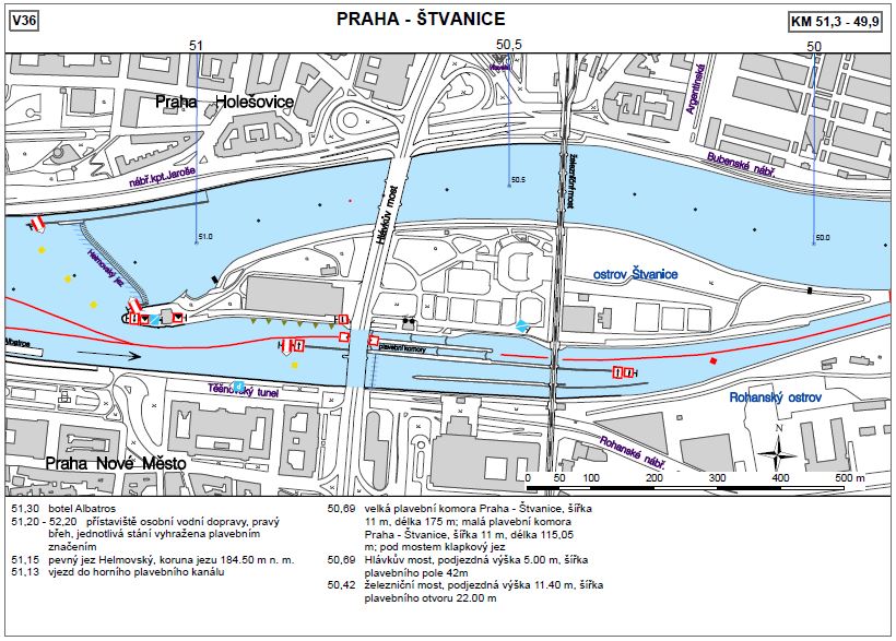 Plavební mapa (data poskytla Státní plavební správa)