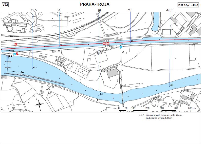 Plavební mapa (data poskytla Státní plavební správa)