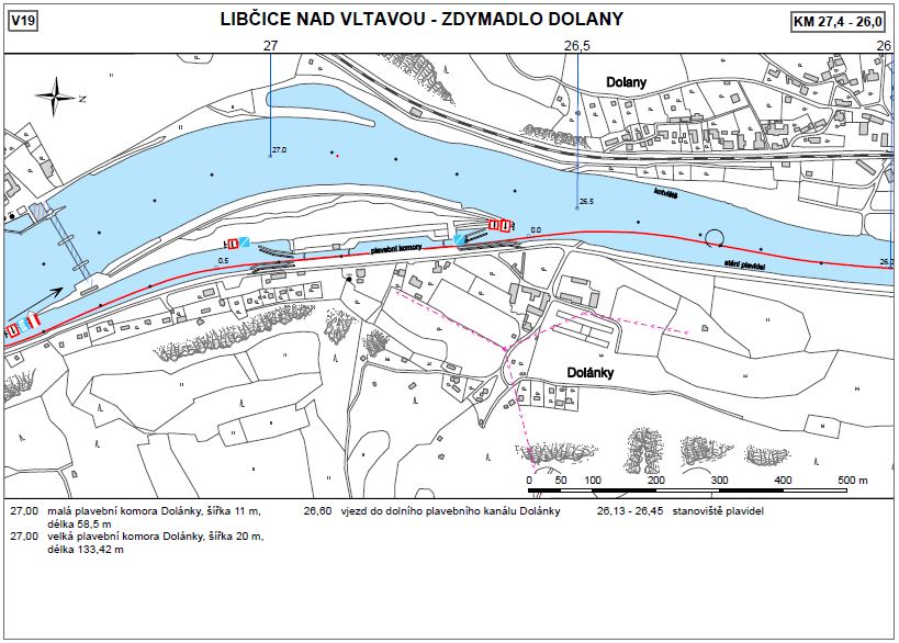 Plavební mapa (data poskytla Státní plavební správa)