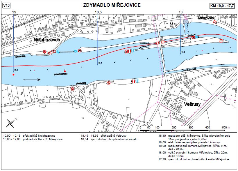 Plavební mapa (data poskytla Státní plavební správa)