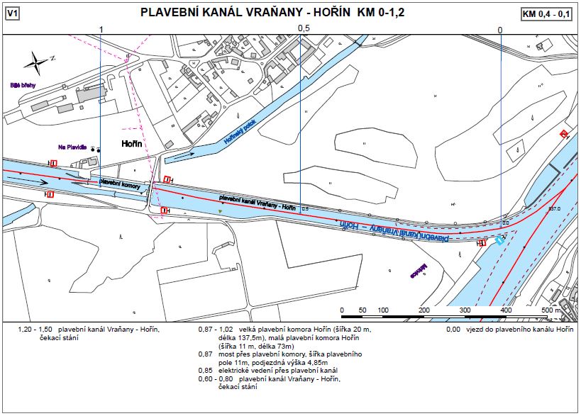 Plavební mapa (data poskytla Státní plavební správa)